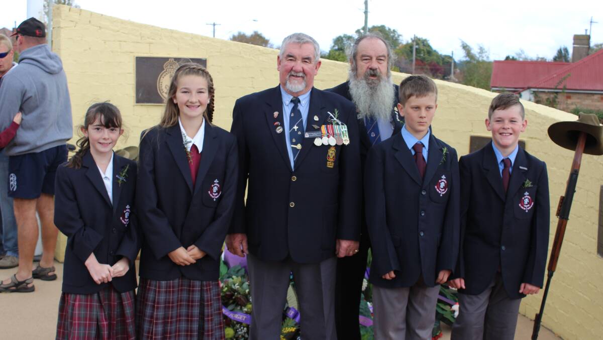 Honoring: Over forty students from St Joseph’s Catholic School attended the ANZAC Day March last week. 
