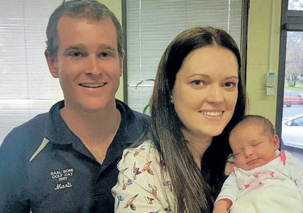 Baby Makes Three: Jason and Kathleen Martin have welcomed Grace Marie Martin to their family. Grace was born on August 31.
