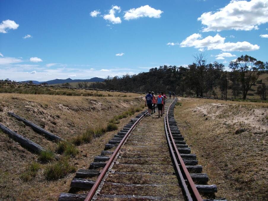 LONG AND WINDING: Debra Marks won the adventure section with her photo of walkers on the Tarana Railway. 