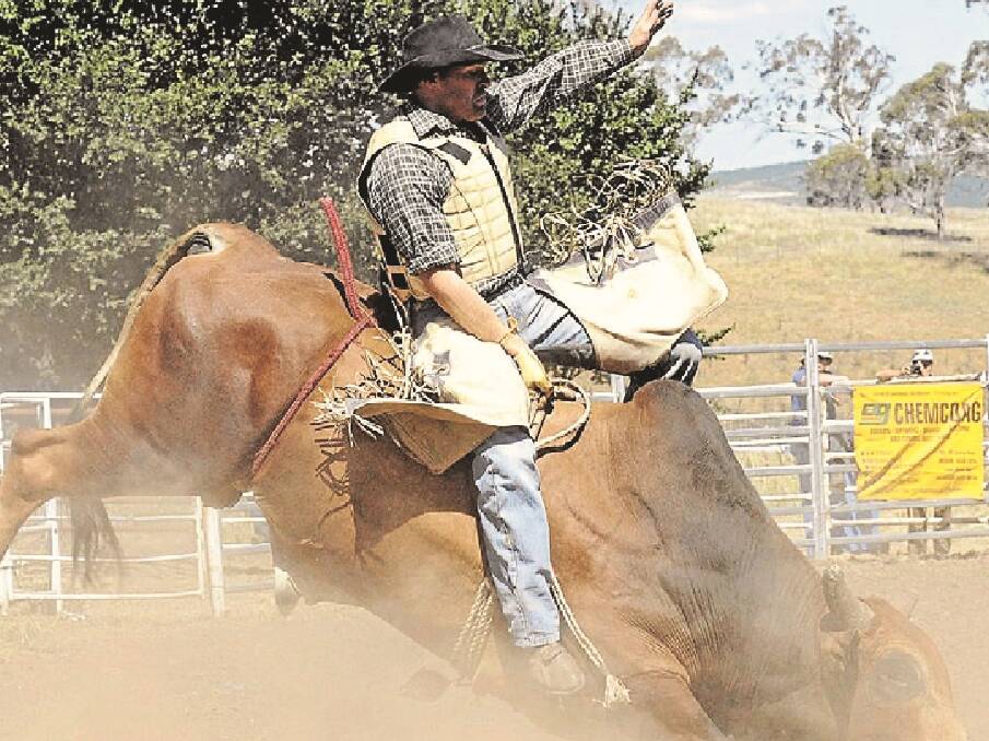 HANGING ON: Action from the last Rockley Rodeo, held in March 2015. Recent rodeos have been held on a Sunday in autumn, but a change has been made this year.