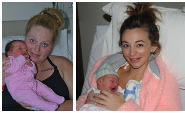 BABY LOVE: Chloe Earle (left) and Amy Gleeson have had an exciting start to the year after welcoming new bubs to the world.