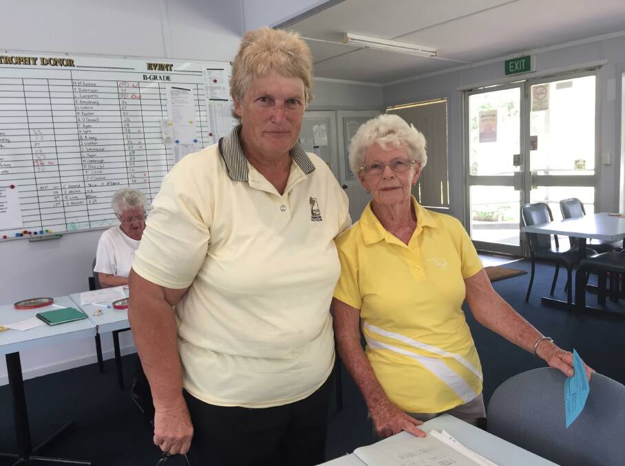 WELL DONE: Robyn Slattery and Helen Toohill were the winners of the Canadian two-stroke played last Wednesday.