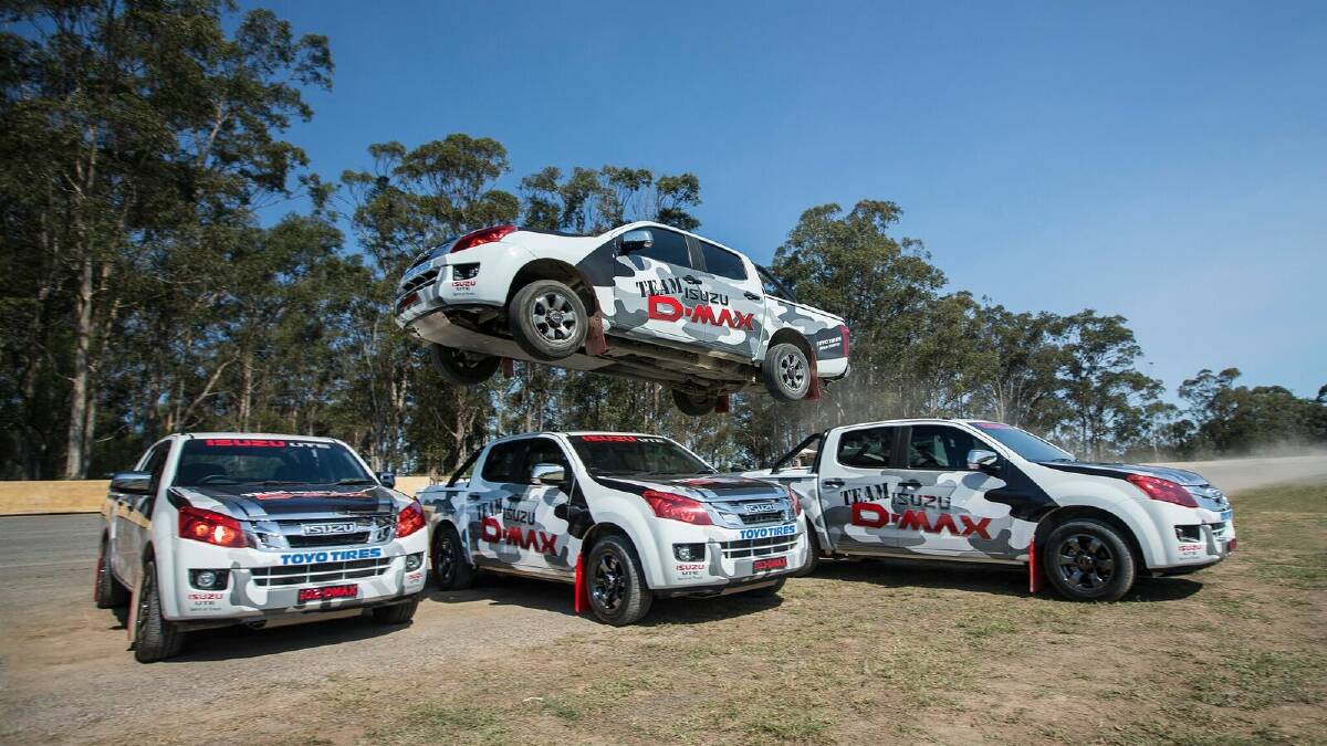 UP IN THE AIR: The Team D-Max precision driving team will again be providing spectacular entertainment at the Royal Bathurst Show.