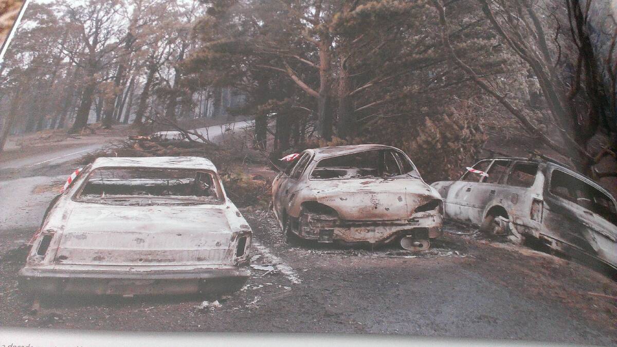 DEVASTATION: The owners of these vehicles ran for their lives during Victoria’s Ash Wednesday fires.