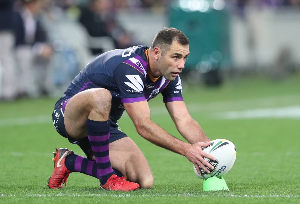 IN HIS SIGHTS: The Melbourne Storm, whose captain Cameron Smith is still in contract negotiations, will play in Bathurst next year. Tickets for the game went on sale this week. Photo: AAP IMAGE/DAVID CROSSING