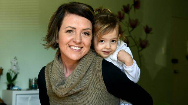 Diana Eiszele was seven months pregnant with her daughter Palmer-Jane when her mother Nicky unexpectedly died. Photo: Steven Siewert