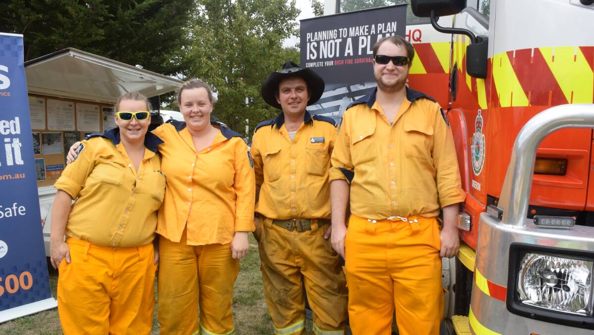 HELP AT HAND: Members of Oberon Rural Fire Service were at Oberon Democracy Day on Saturday offering advice on individual fire evacuation plans.