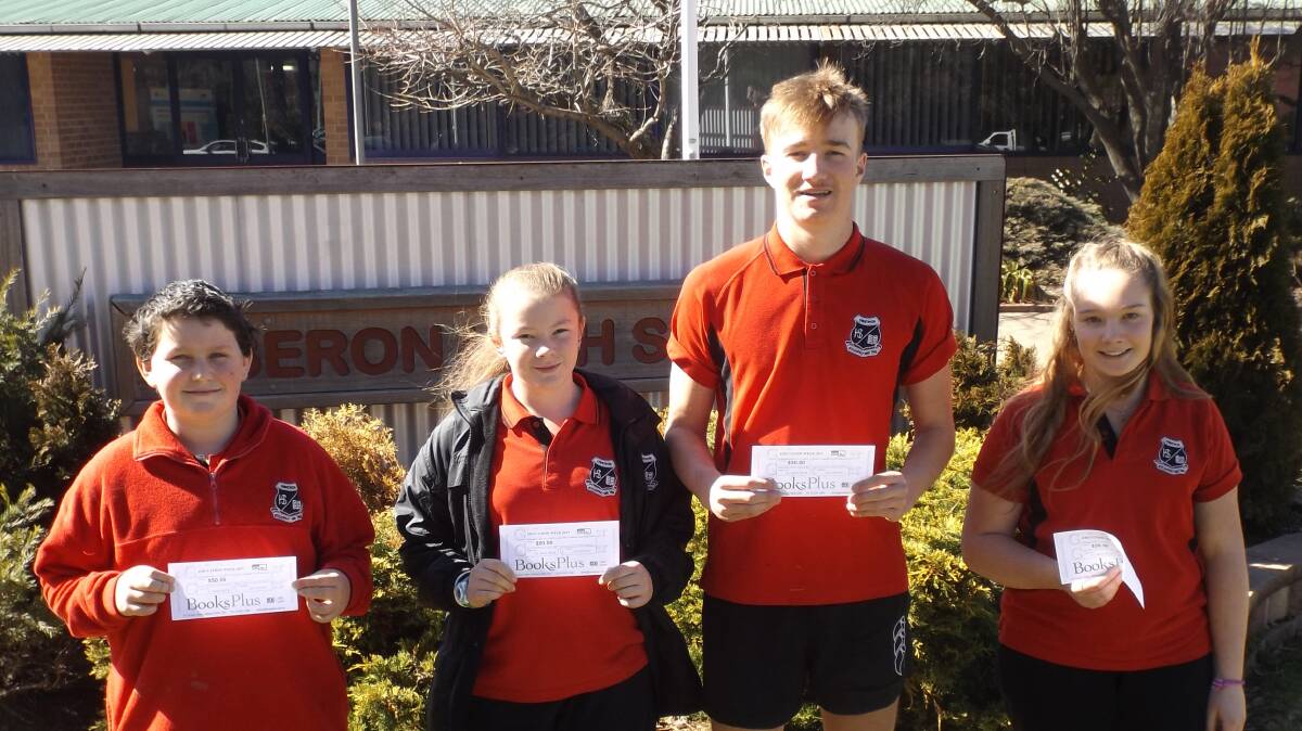 AWARDS: Oberon High School achievers Amy Selvage, Benjamin Maguire, Lachie Gibbs and Brooke Stanton. Students were recognised at a special Commendation Assembly this week.