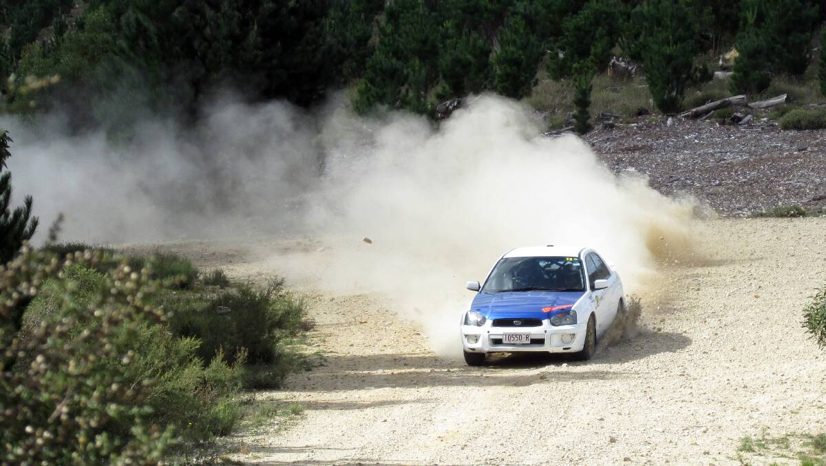 SPIN OUT: A Subaru WRX competing in the Singleton Automotive Centre Caves Classic Rally at Jenolan State Forest.