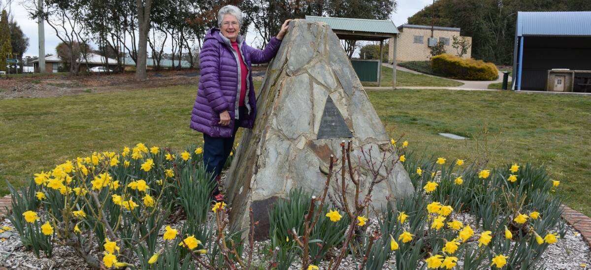 FLOWER POWER: Brenda Lyon at Apex Park among the daffodils which signify the end of winter.