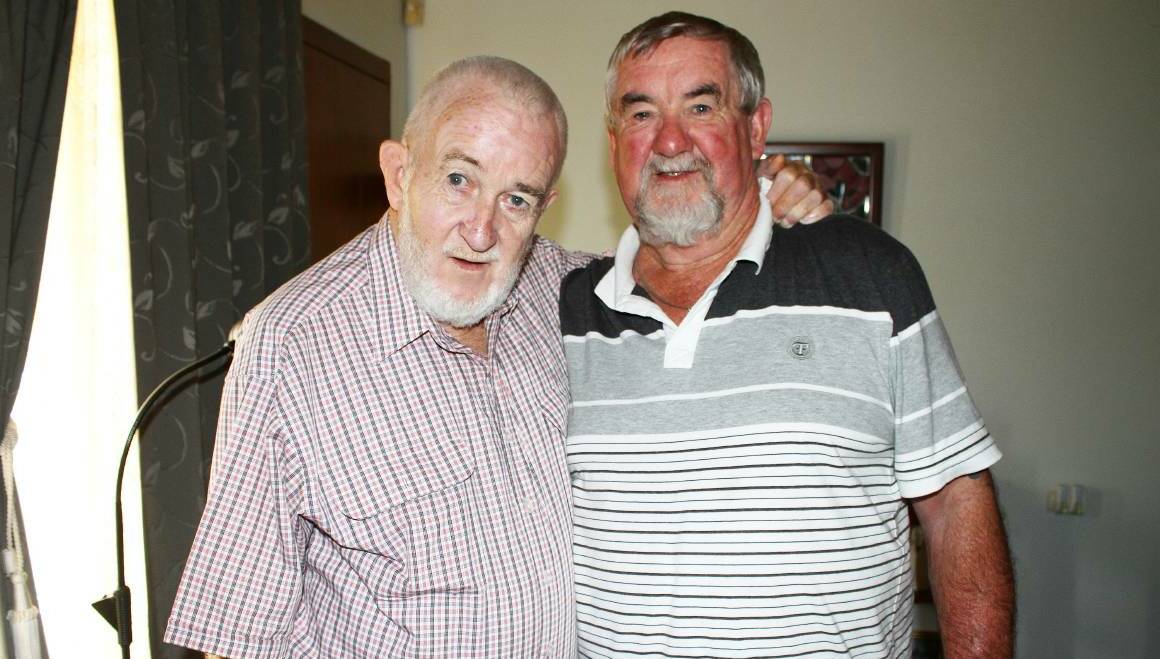 REUNION: Vietnam veterans Frank Hunt and Bill Wilcox, from Oberon, caught up recently after almost 50 years.