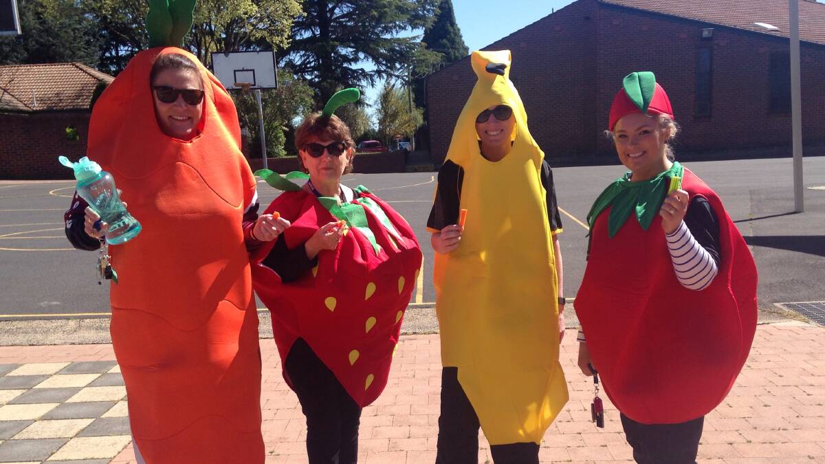 HEALTHY: Teachers at St Joseph's School at the launch of the Live Life Well At School program last week.