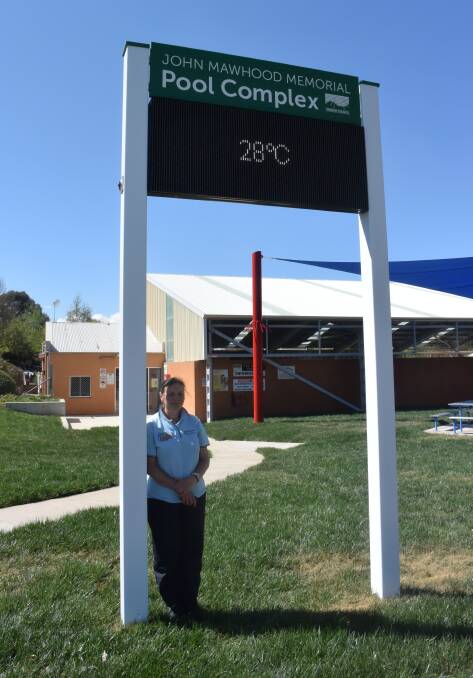 OPEN: Oberon Pool co-ordinator Cathy Stapley outside the newly revamped pool complex.