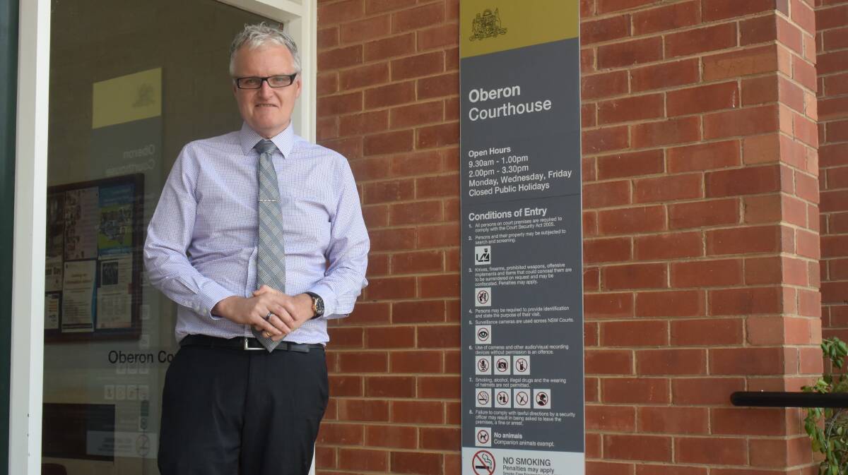 FAMILIAR FACE: Adam Simmonds, who has been serving at the Oberon Court House for 17 years, is facing changes in his position.