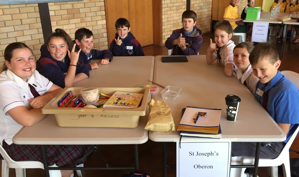 SMART: St Joseph’s Catholic School students at The Scots School in Bathurst during the recent Mighty Minds Muster.