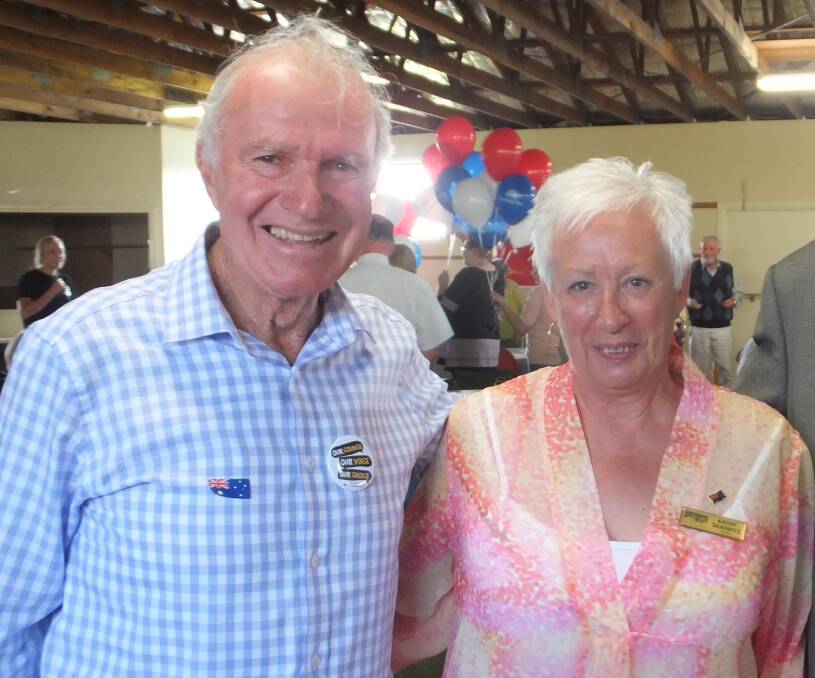INCUMBENT: Oberon's 2015 citizen of the year Ian Gordon with Oberon mayor Kathy Sajowitz at the awards ceremony held earlier this year.