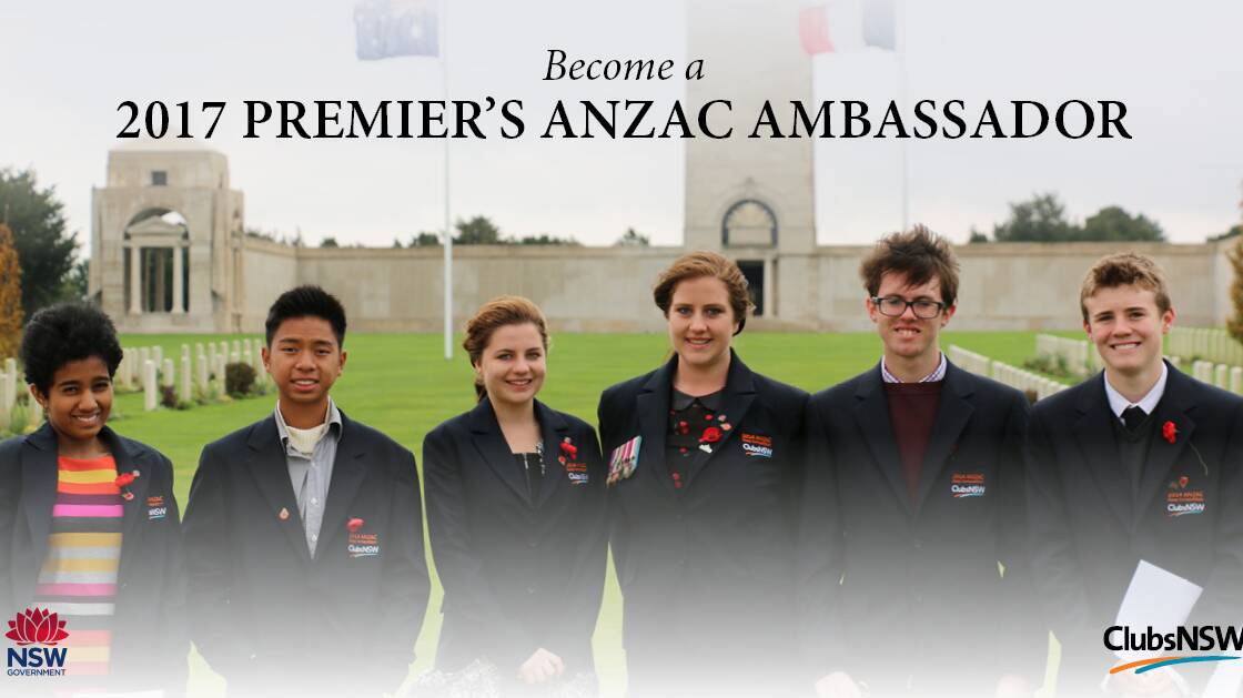 REMINDER: Applications for the Anzac Ambassadors program, which is open to students in years 10 and 11, close on Monday, July 31.