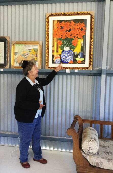 COLOURS: Artist Angeline Heath in her gallery at Hazelgrove, which is open to the public every Saturday.
