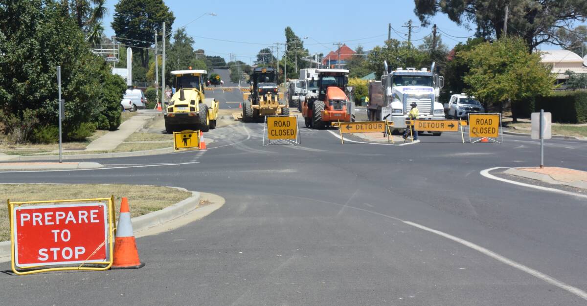 MEN AT WORK: Roads and Maritime Services has started roadworks for an upgrade to the intersection of Oberon and North streets.