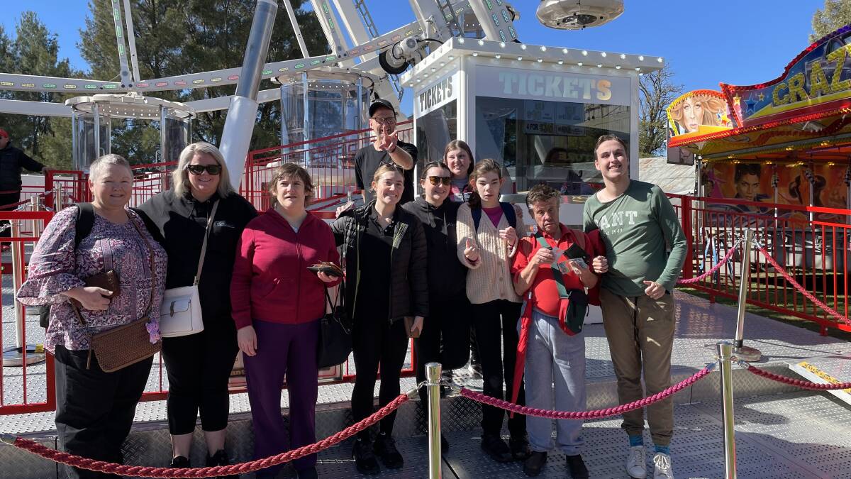Staff and clients from Kirinari were all in line to ride the Ferris Wheel at the 2023 Royal Bathurst Show. File Picture