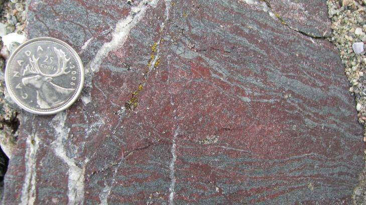 Some of the rocks from Quebec. Photo: Nature/University College London