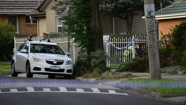 Police tape cordons off the scene of the double fatality. Photo: Justin McManus
