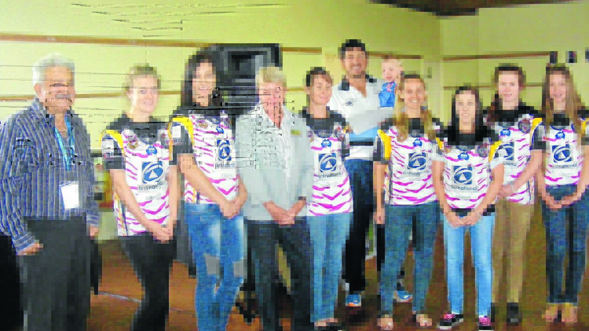 Australia Day 2013: Councillor Jill Evans presented the Sports Team of the Year award to Oberon Tigers’ women's tag team.