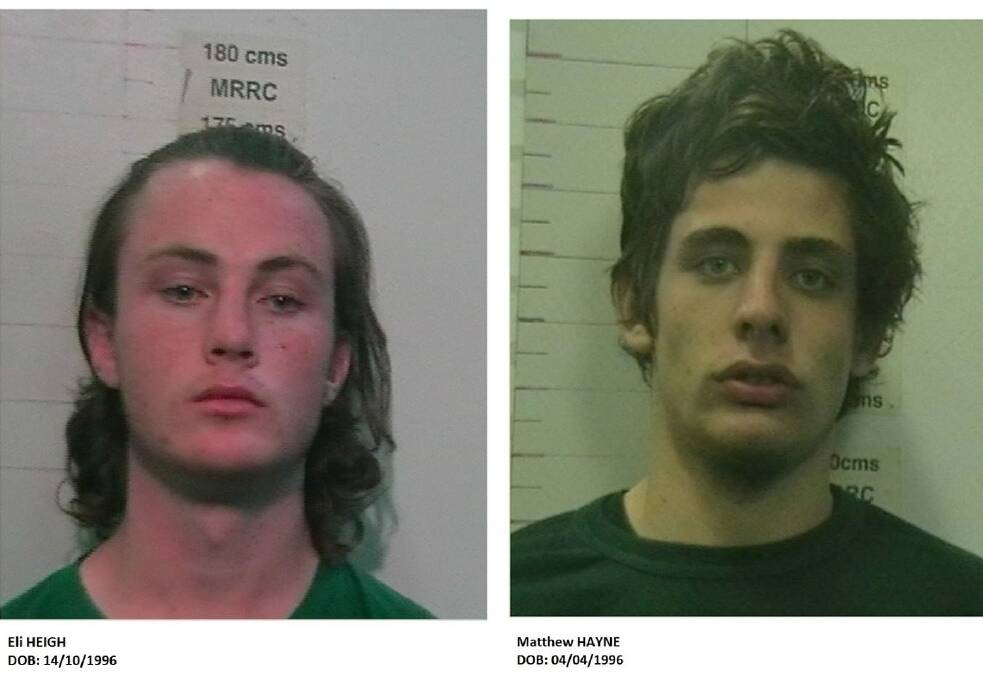 WANTED: Eli Heigh and Matthew Hayne escaped from Shooter's Hill Minimum Security Correctional Facility early Monday morning. 
