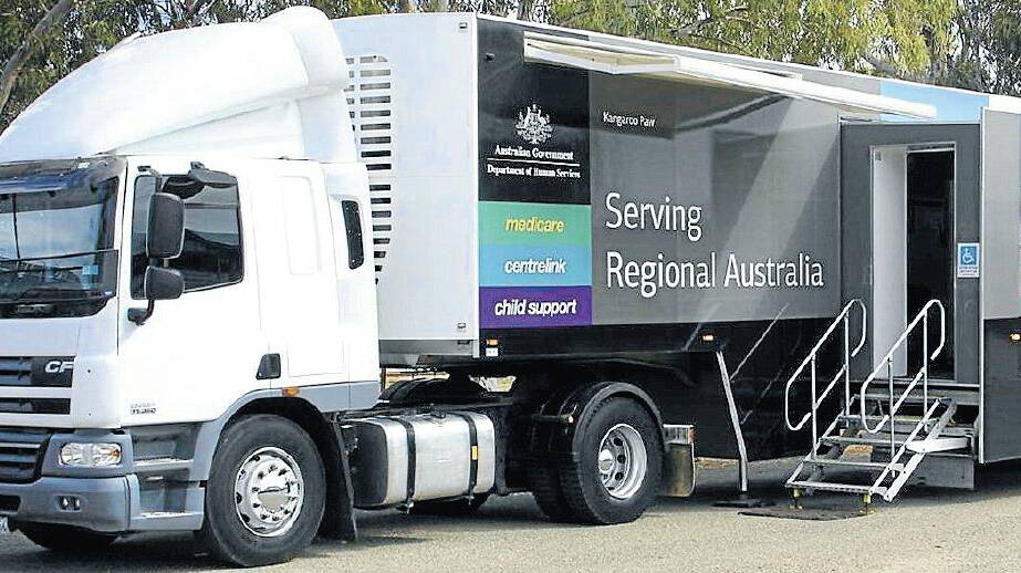 TRUCKING IN: The Mobile Service Centre will be Oberon on Thursday, November 27.