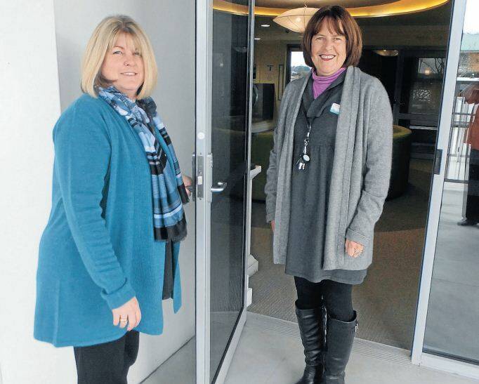 DOORS ARE OPEN: Columbia Homes Aged Care Services Oberon Village care service manager Linda Kennedy and care facility manager Christine Monaghan welcome visitors to inspect Oberon’s state-of-the-art aged care facility.