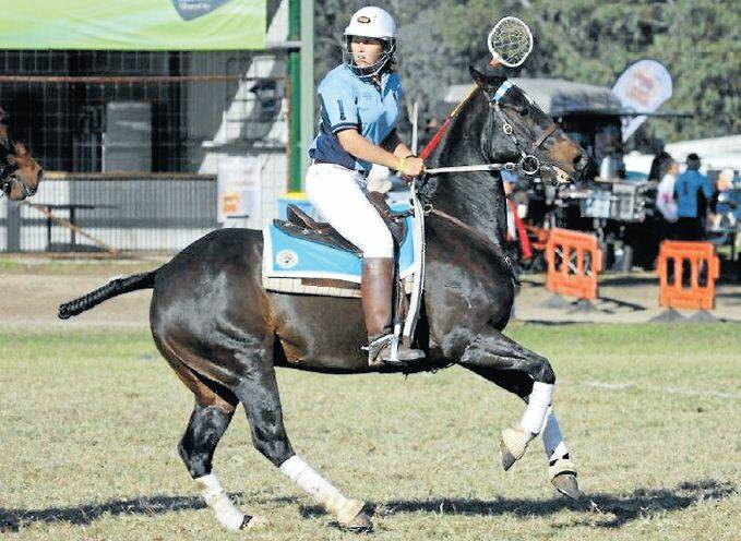 STATE REPRESENTATIVE: Kylie Lynch representing NSW in the Australian Junior Polocrosse Classic over the Anzac Day weekend at Albury.