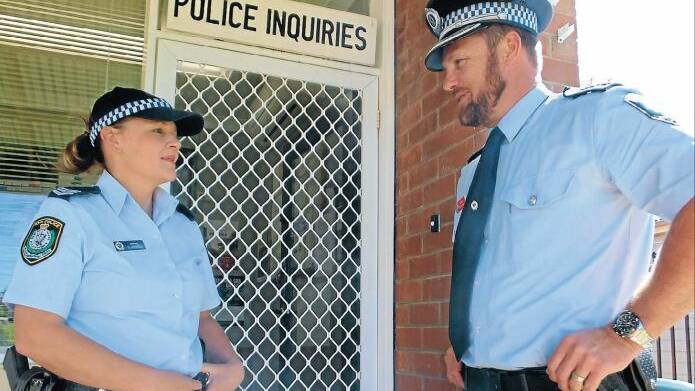 SEARCH: Oberon Police Sergeant Shelley Jackson and Inspector Mark Wall from Chifley Local Area Command at a press conference held at Oberon Police Station yesterday to discuss the search for missing bushwalker Sevak Simonian.