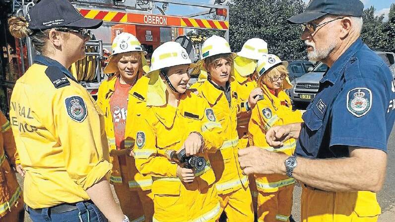 NEW SKILLS: Oberon High School students have learnt about fire awareness, fire science and leadership as part of a Rural Fire Service cadet program.