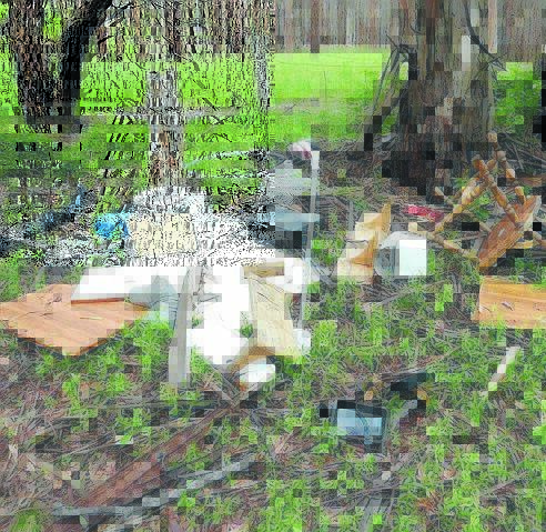 DUMPED: It took three hours to clean up household rubbish that was dumped in Blenheim State Forest.