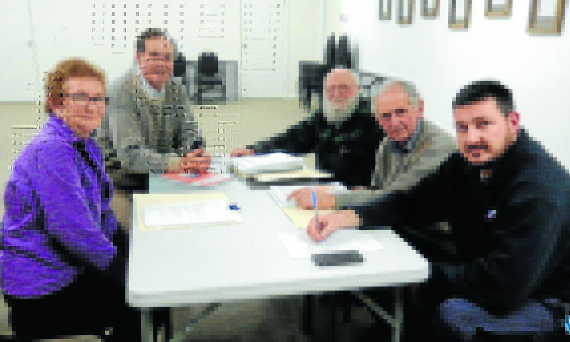 IT’S NOT ON: Members of Oberon’s No Amalgamation Committee are seeking community support. Some of the members are pictured at this week’s meeting, including Marjorie Armstrong, Barry Lang, Max Sward, Brian Dellow and Michael Gibbons.