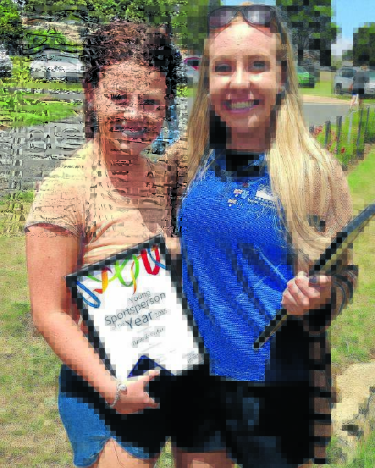 TOP PLAYERS: Junior Sportsperson of the Year Danielle Fisher and Sportsperson of the Year Ivy Moore at the recent Australia Day awards.