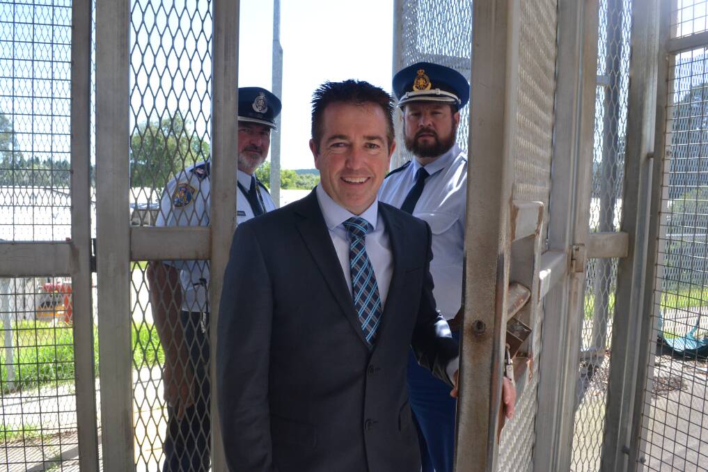 OPEN FOR BUSINESS: Bathurst MP Paul Toole at Kirkconnell Correctional Centre earlier this year. 021715jail1