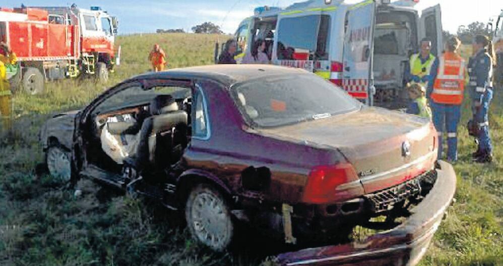 PARAMEDICS IN A PADDOCK: An elderly couple were airlifted to Orange Base Hospital after they were involved in a  single-vehicle accident on the O’Connell Road on Tuesday afternoon.