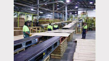 Timber processing line.