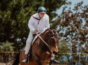 Oberon High Student Michael Jakob competing with his horse Lola. Picture by Amie Hoolahan Photography.