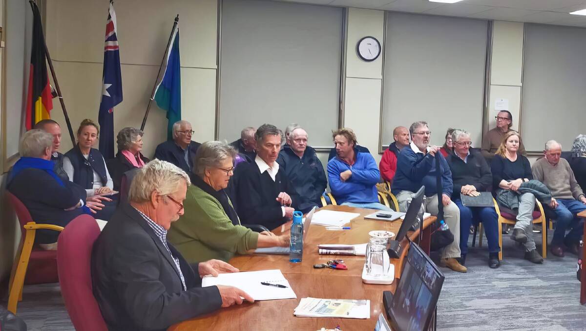Some of the crowd at the Council meeting. Photo Helen Hayden