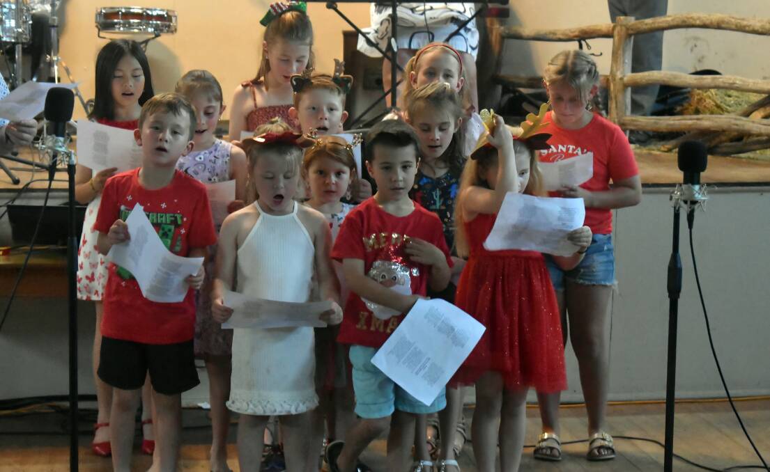 The choir from St Joseph's Catholic School was a crowd pleaser. Photo Peter Bowditch
