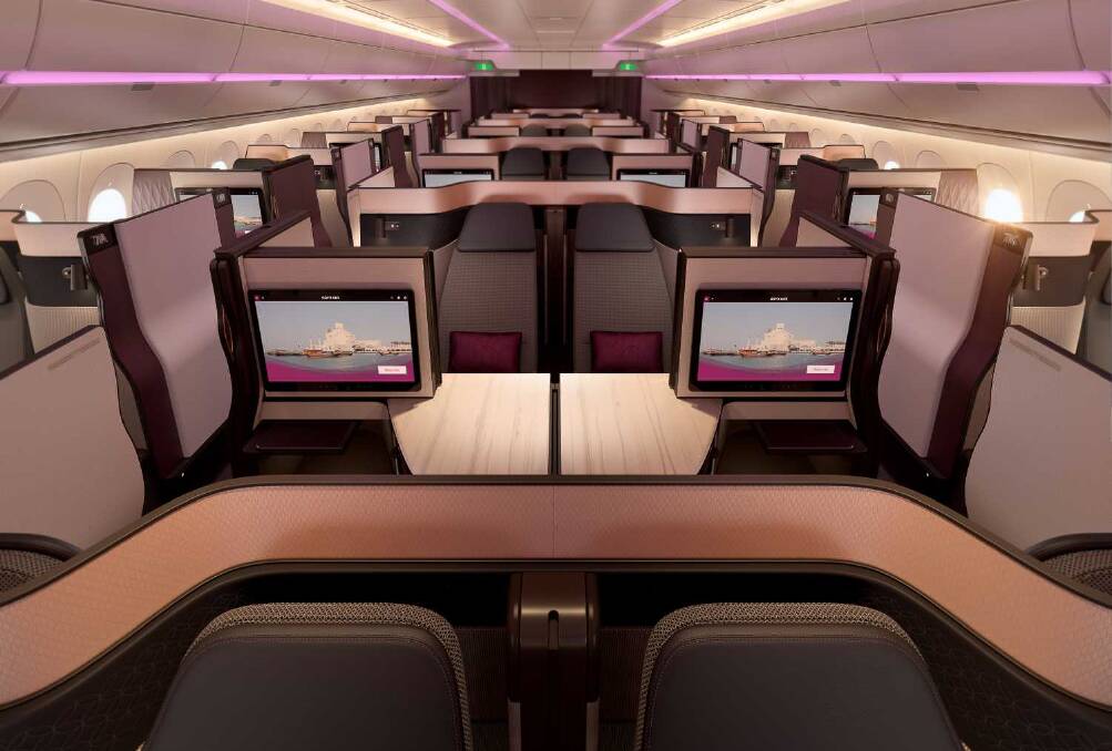 Qatar's Qsuite. Qatar's Qsuite.