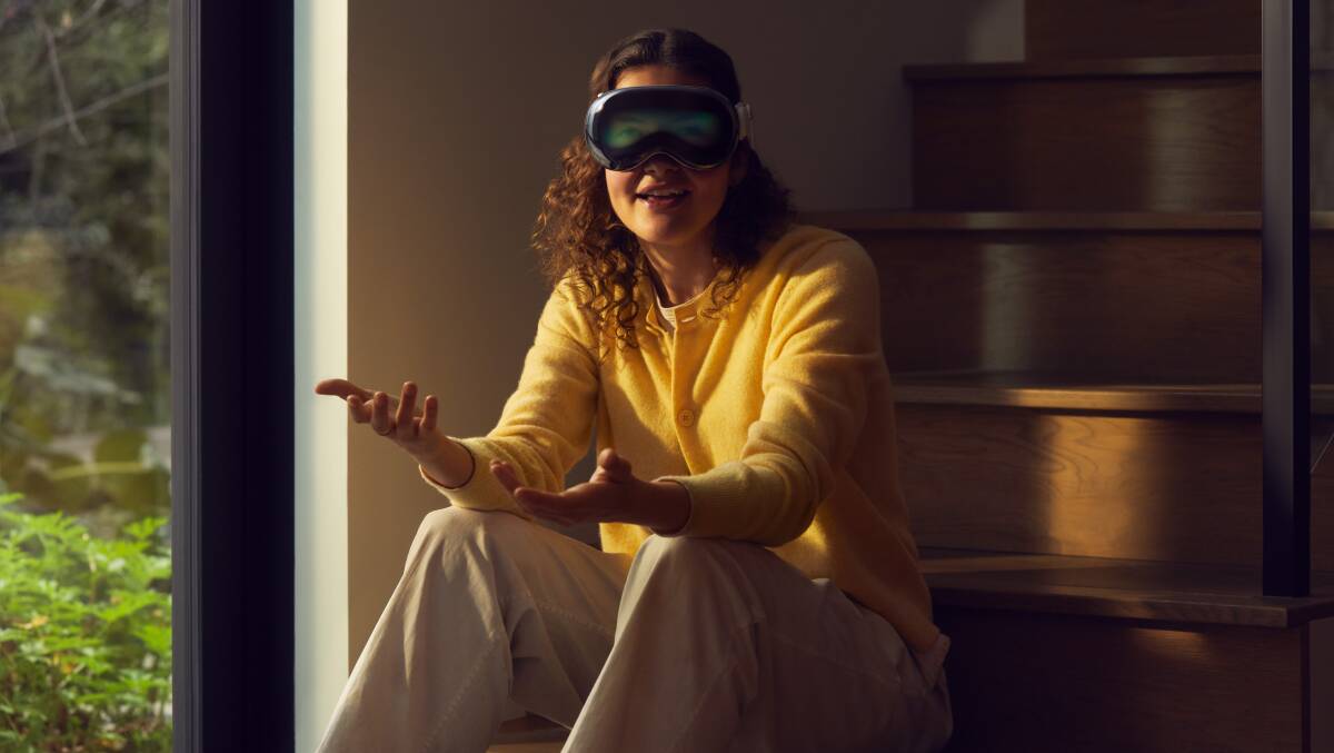 Apple is touting the Vision Pro as "the most advanced personal electronics device ever". Picture by Apple Apple is touting the Vision Pro as "the most advanced personal electronics device ever". Picture by Apple
