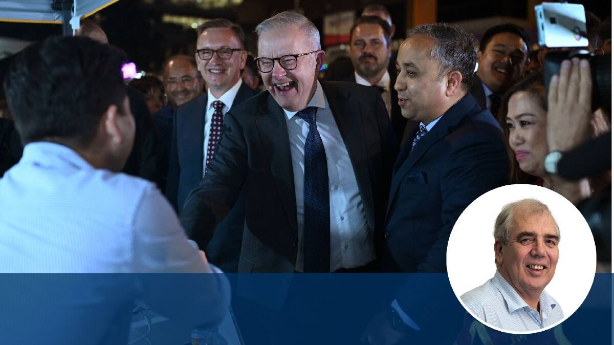 Prime Minister Anthony Albanese during a visit to the Dandenong night market during Ramadan. Picture AAP