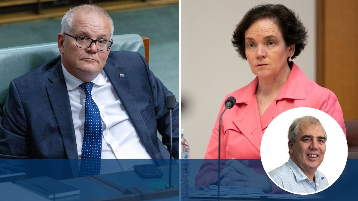 Former prime minister Scott Morrison and former secretary Kathryn Campbell. Pictures by Gary Ramage, Keegan Carroll