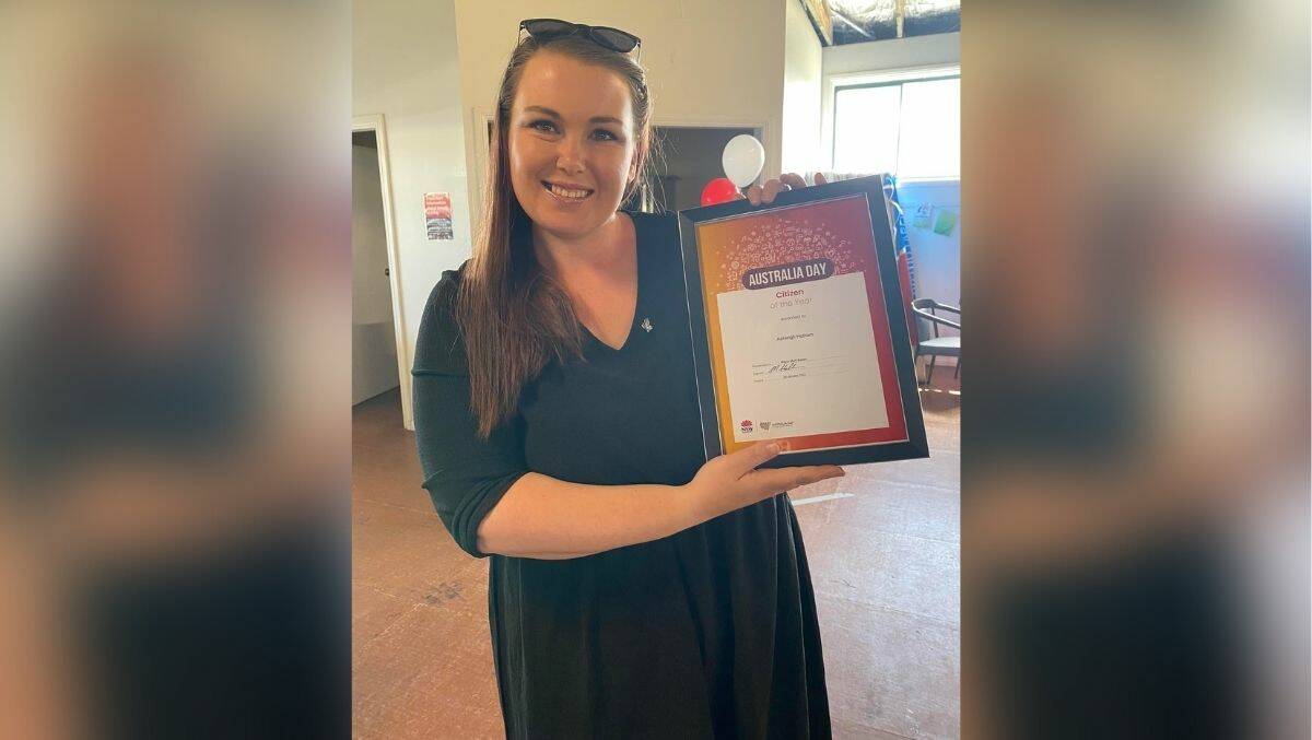 YOUR CITIZEN: Ashleigh Hotham was honoured with Citizen of the Year at the Australian Day Ceremony. 