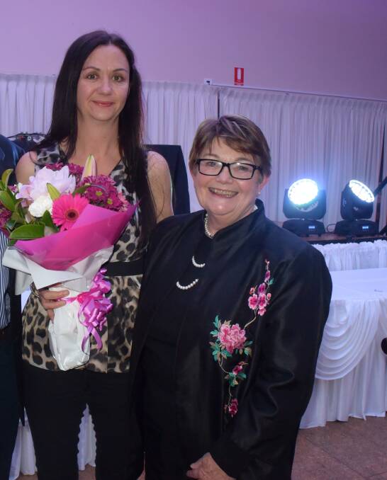 WORKER: Oberon Business and Tourism Association member Emma Clayton and president Helen Lowe at the awards night.