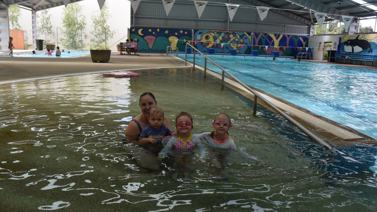 MAKING A SPLASH: The Nunan family participated in swimming lessons in January 2017.