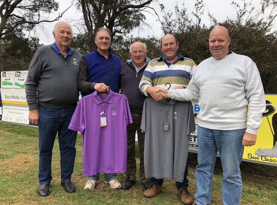 FAMILY MATTERS: Rob McGrath won A grade, his father Anthony was runner-up and Kevin McGrath was the runner-up in B grade in Oberon men's golf.